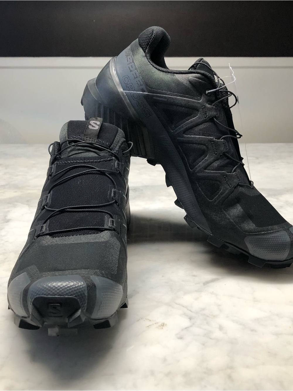 Mens Salomon SpeedCross Trail Running Shoes Black 475678 Size 10.5